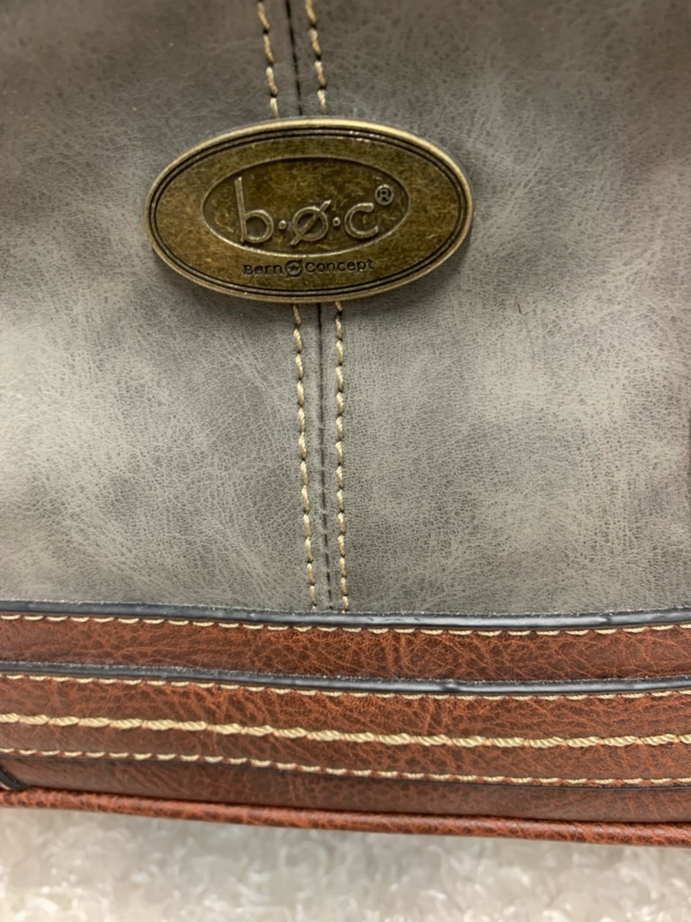 B.O.C. Gray and Brown Crossbody Bag - Picture 2 of 9